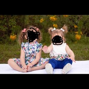 Janie and Jack floral ruffle dress long, 4T